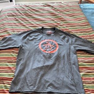 Original Penguin Gray Shirt with Orange Logo